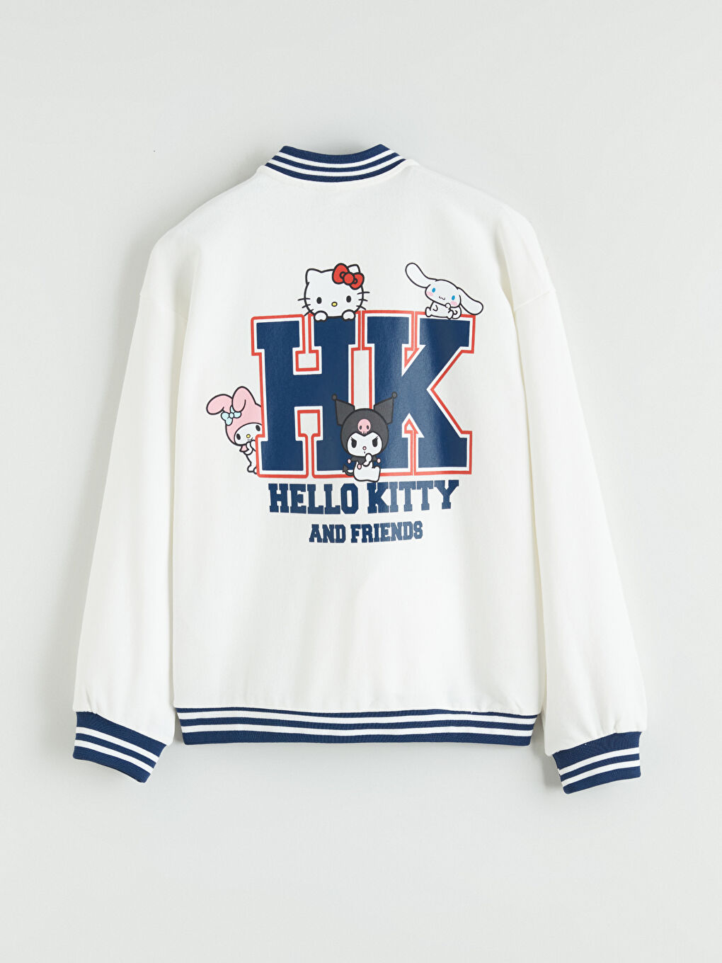 Ekru Hello Kitty Baskılı Kız Çocuk Kalın Kolej Ceket-3