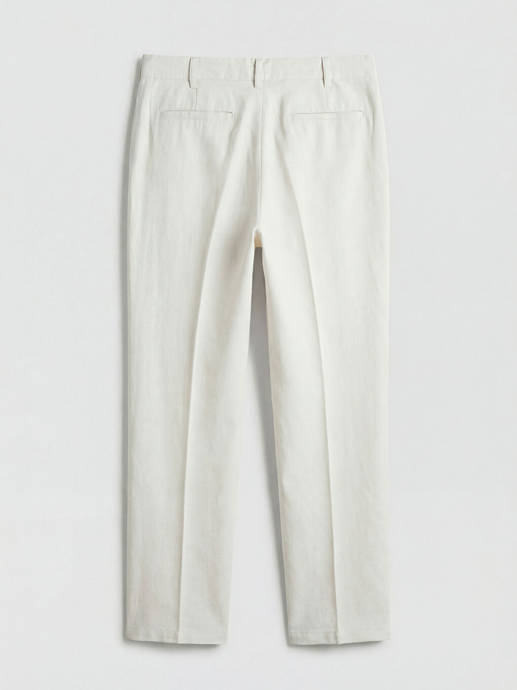 Regular Fit Linen-Look Men's Trousers-4