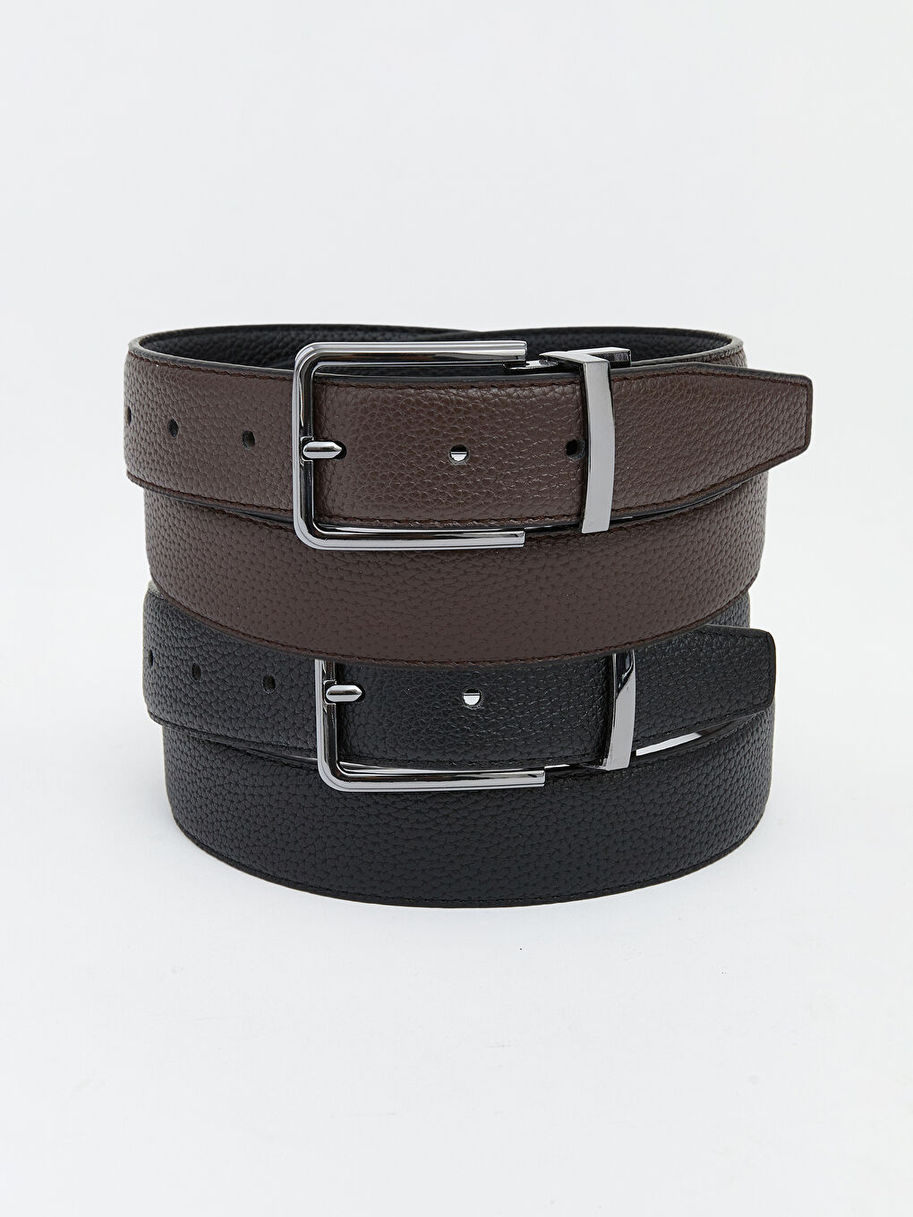 Deri Görünümlü Erkek Kemer 2'li