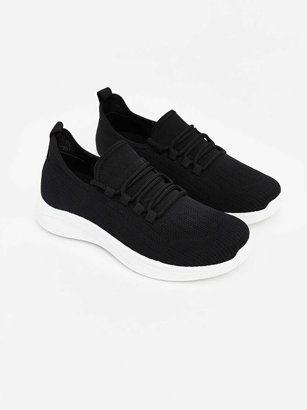 Siyah File Detaylı Erkek Spor Ayakkabı