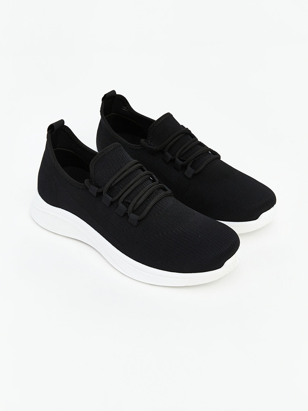 Siyah File Detaylı Erkek Spor Ayakkabı