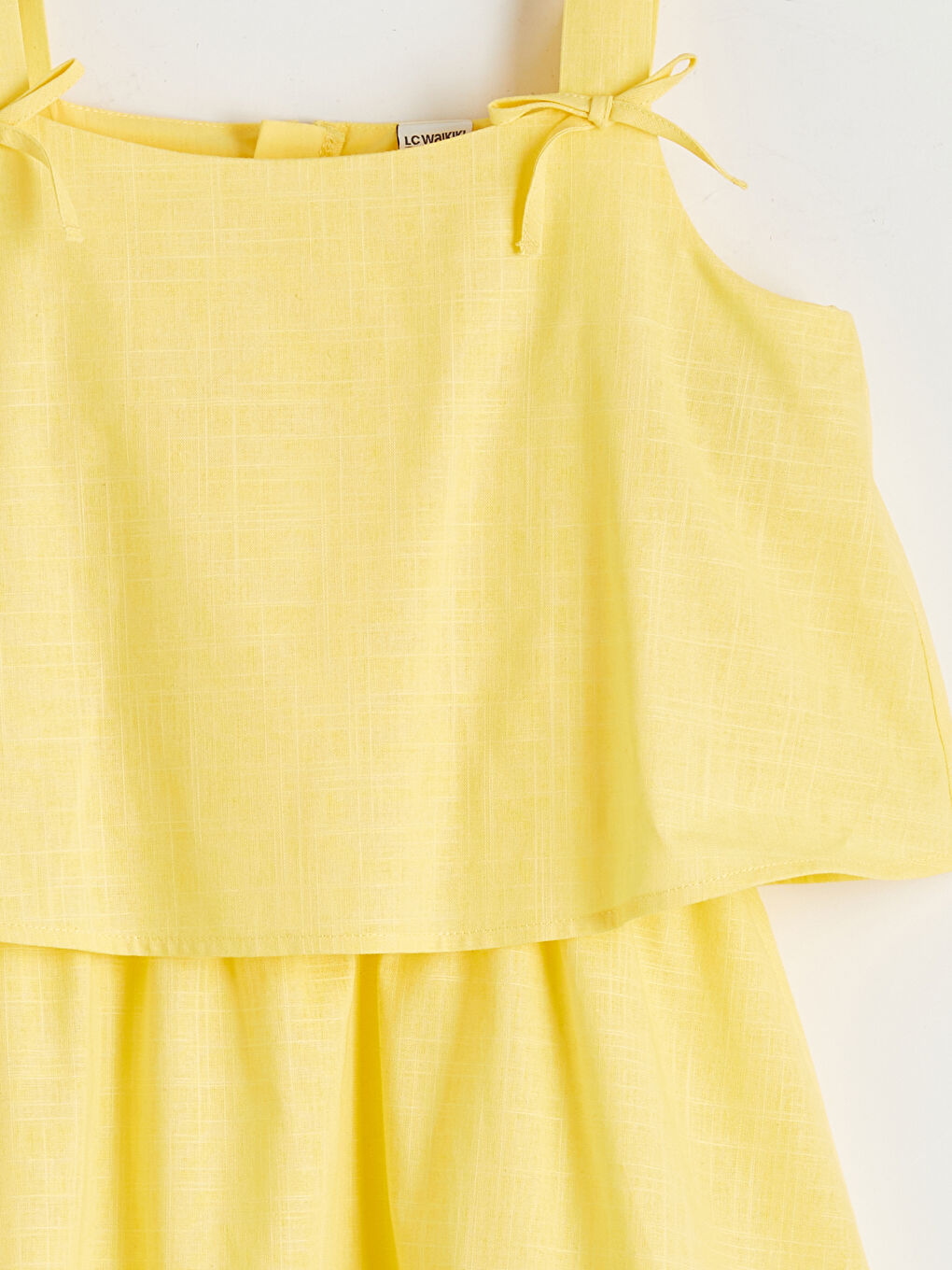 Square Neck Girls' Poplin Dress-2