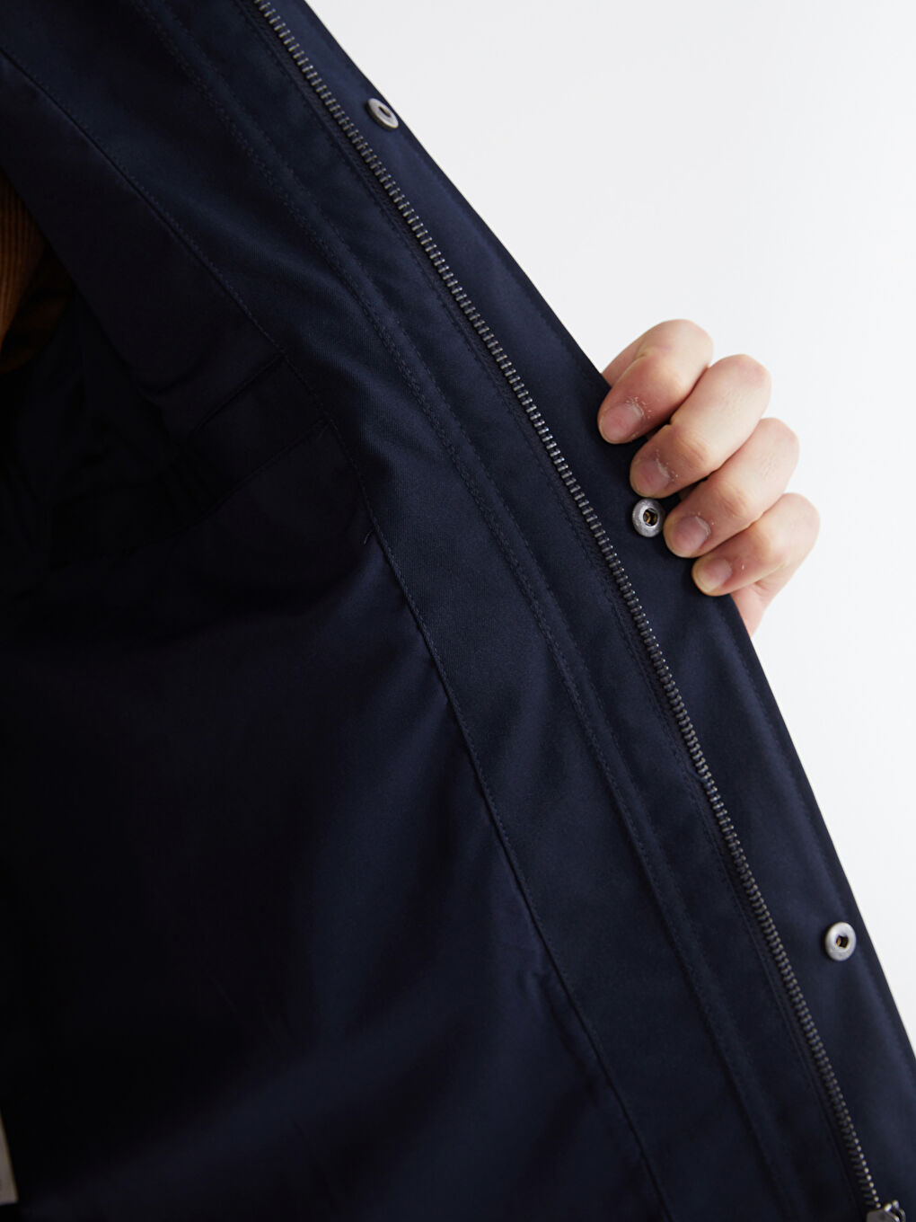 Мужчины Синий Пальто-3