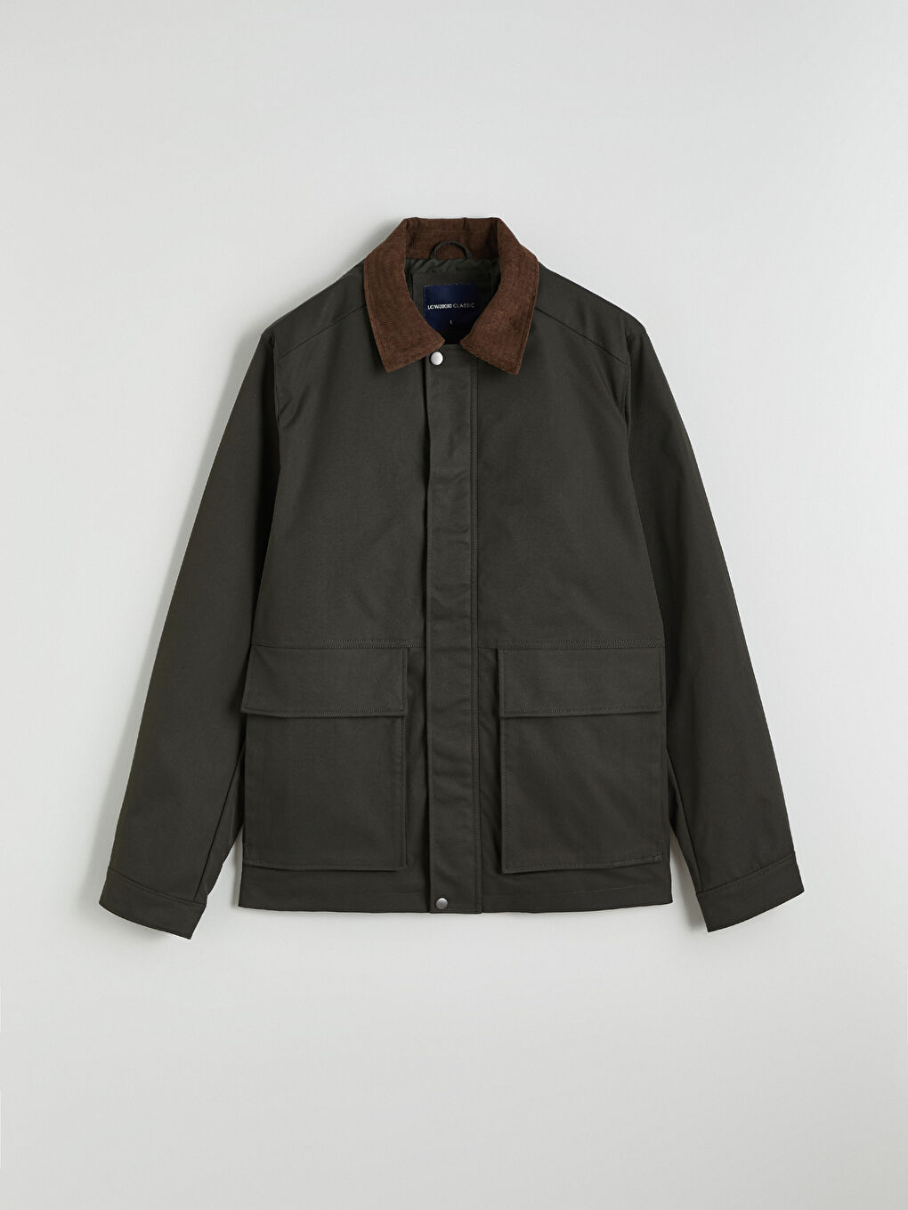 Мужчины Хаки Пальто-6