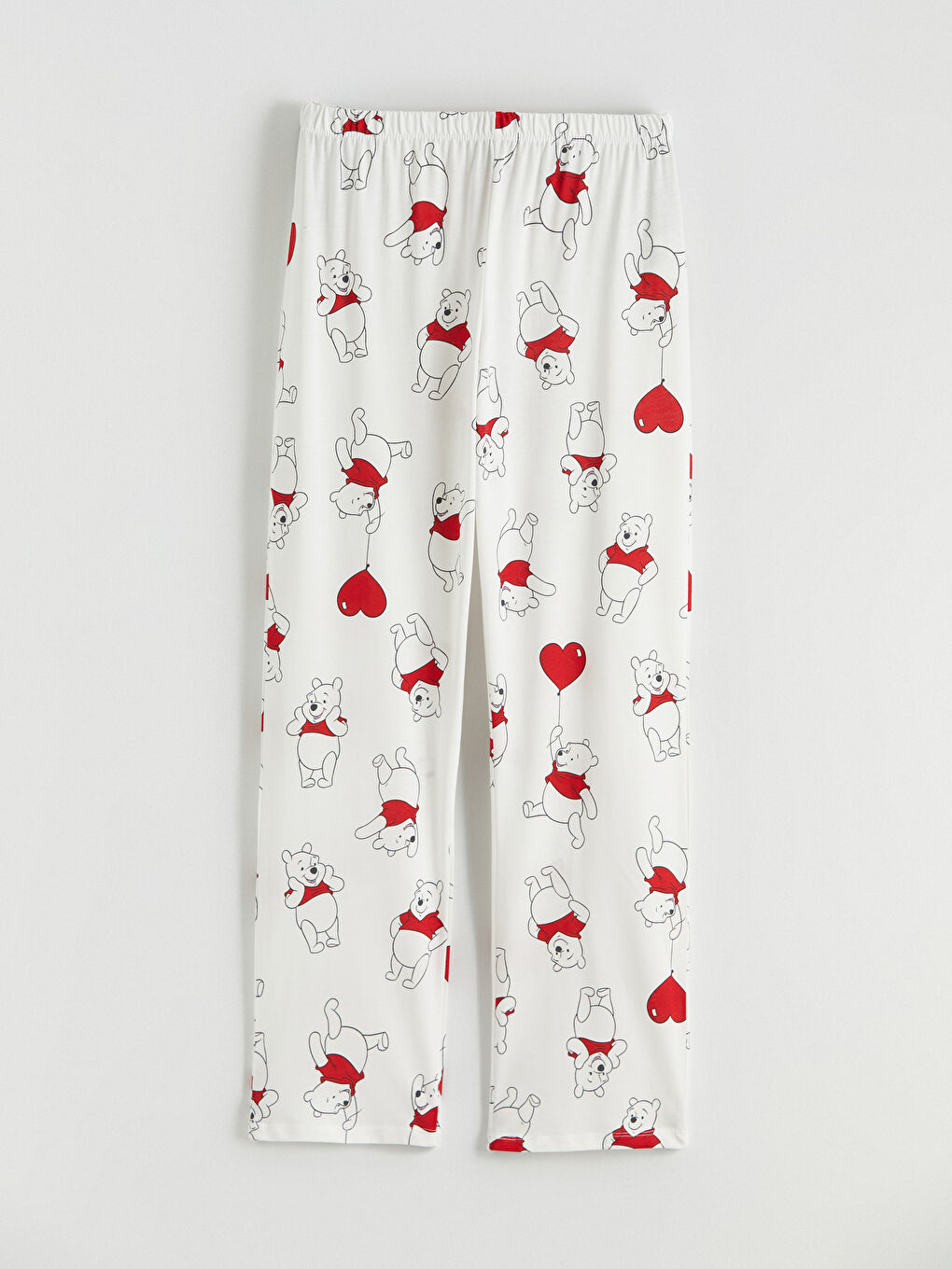 Ekru Winnie the Pooh Baskılı Kadın Pijama Takım-7