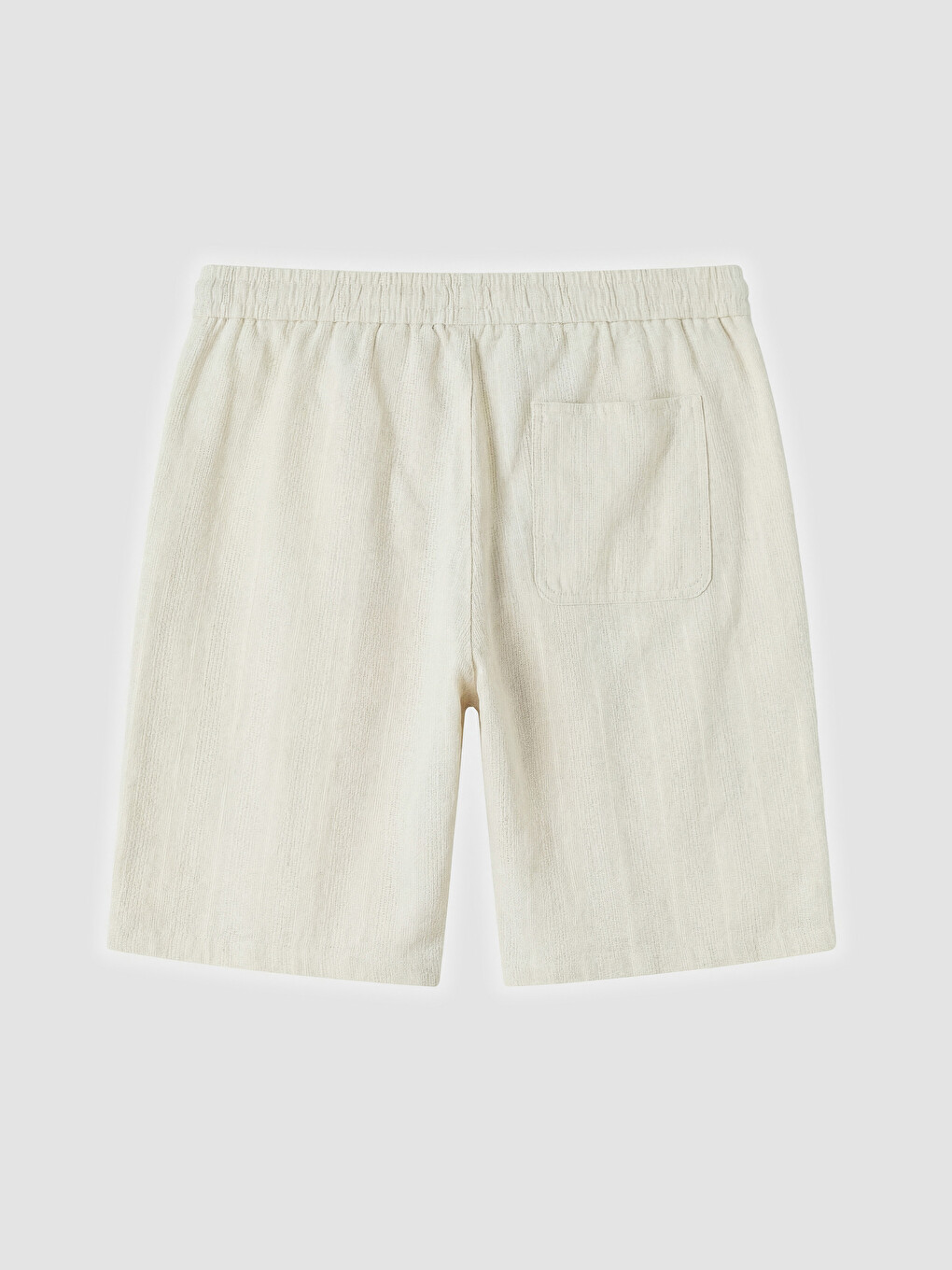 Regular Fit Linen Look Men's Shorts-5