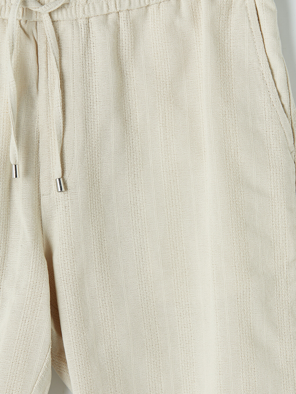 Regular Fit Linen Look Men's Shorts-6