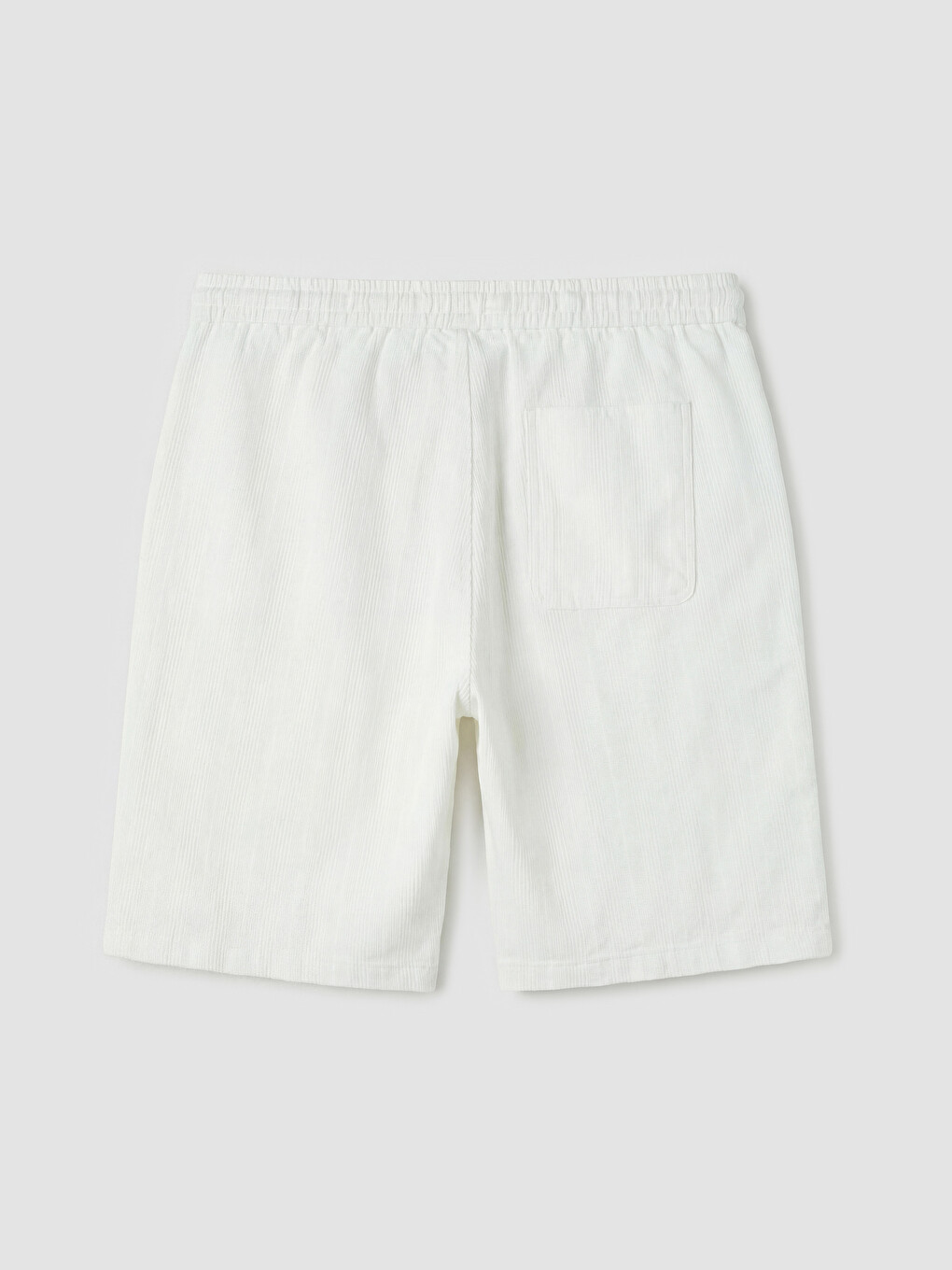 Regular Fit Linen Look Men's Shorts-5