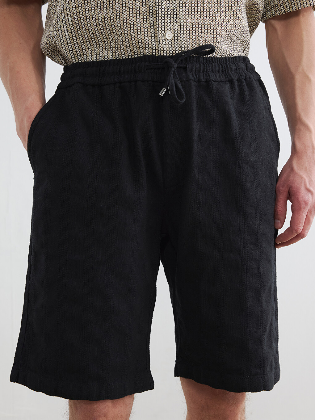 Regular Fit Aspect De In Pantaloni Scurți Bărbați-2