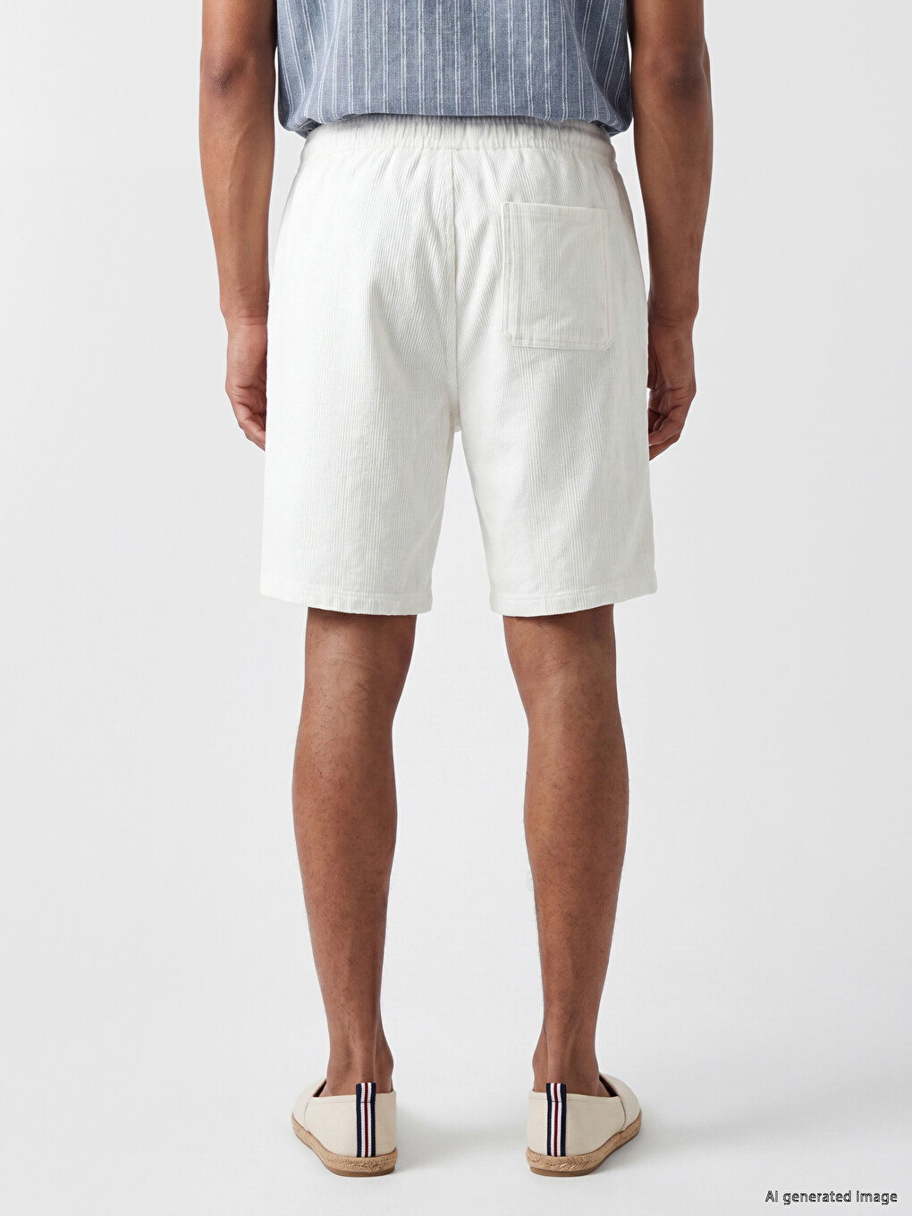 Regular Fit Linen Look Men's Shorts-3