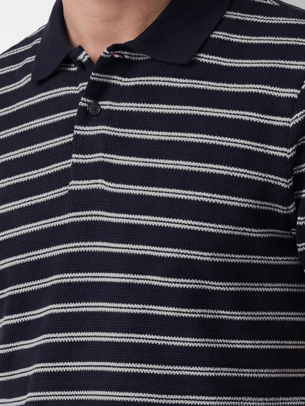 Lacivert Polo Yaka Erkek Tişört-2