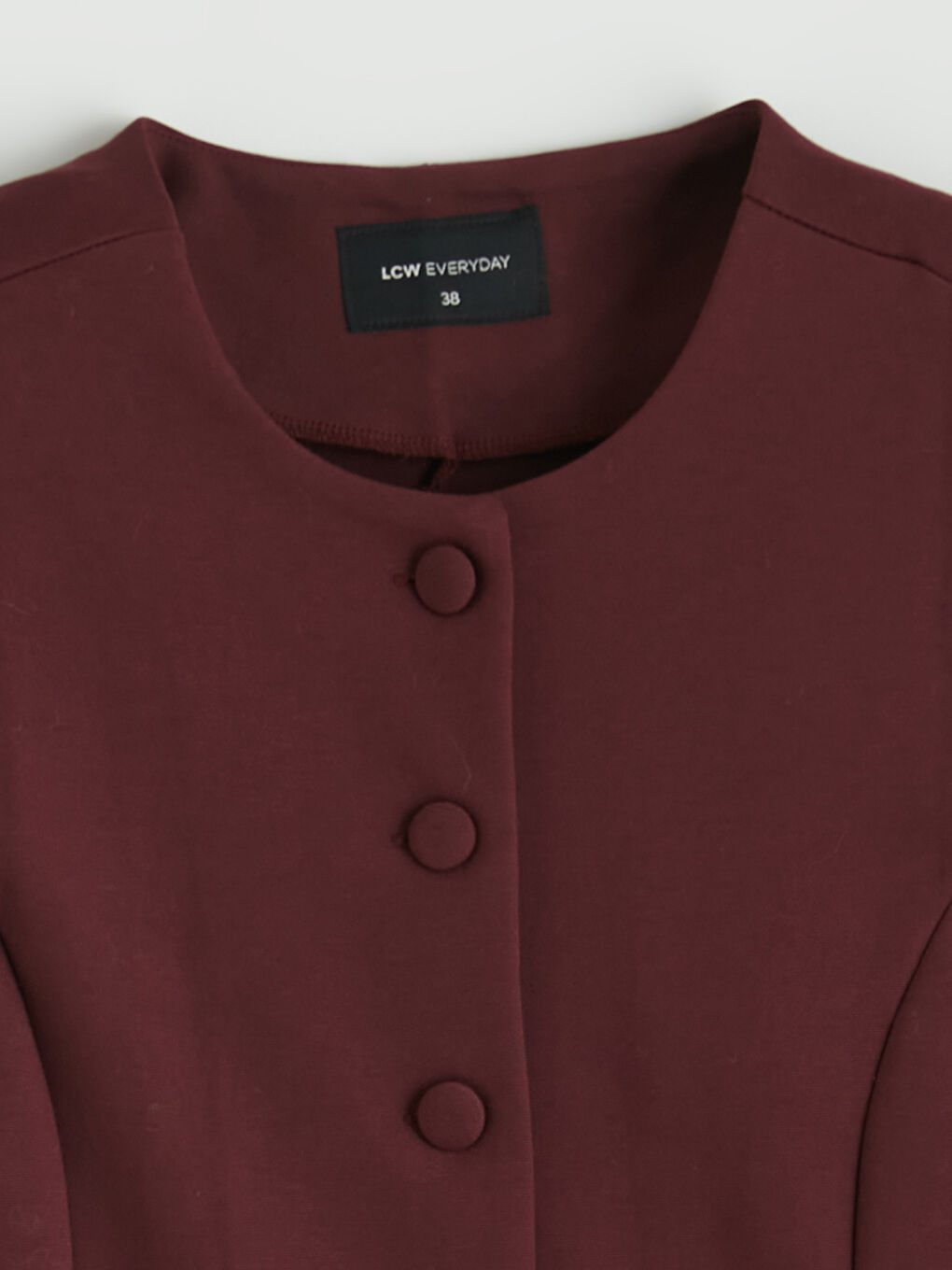 Bordo Bisiklet Yaka Kadın Yelek-5