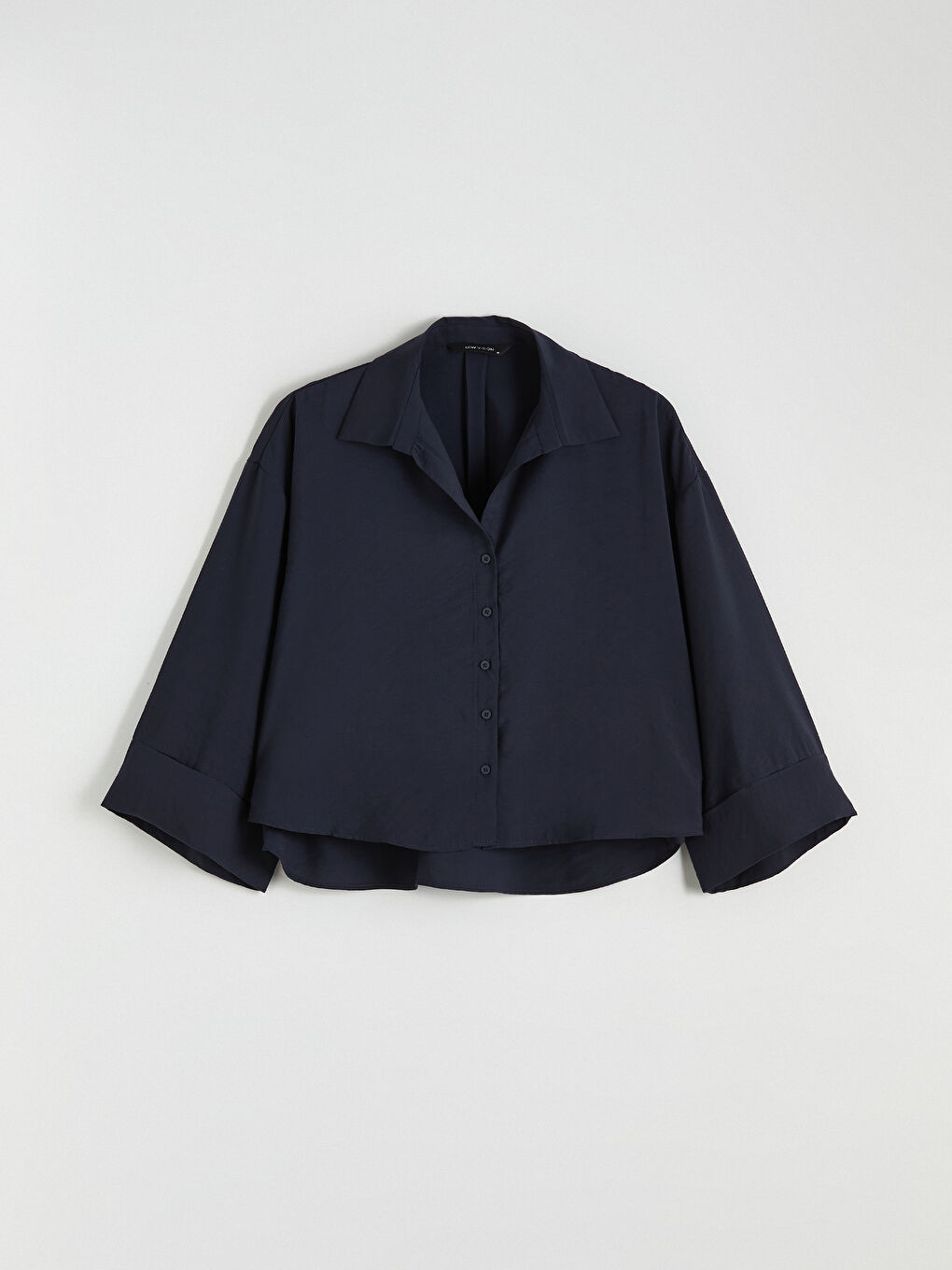 Lacivert Oversize Kadın Gömlek-4