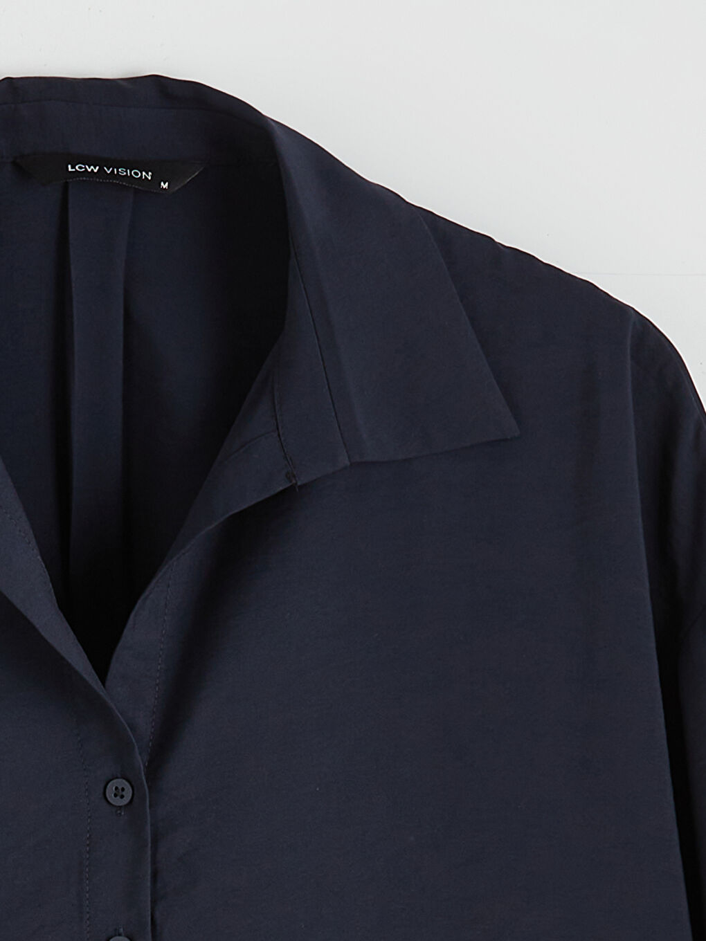 Lacivert Oversize Kadın Gömlek-5