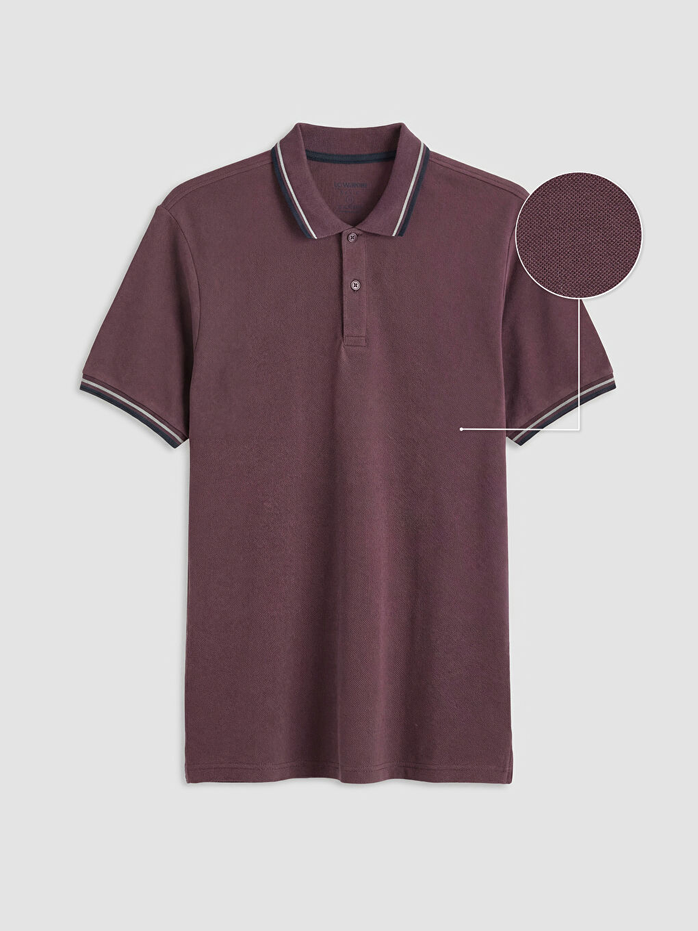 Mürdüm Polo Yaka Pike Erkek Tişört