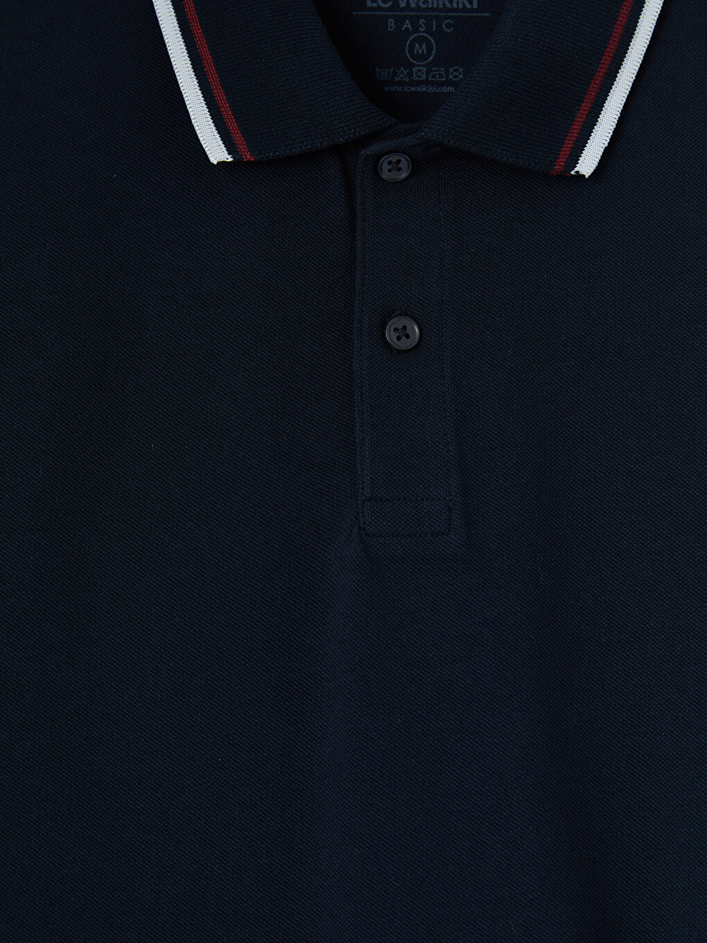 Lacivert Polo Yaka Pike Erkek Tişört-2