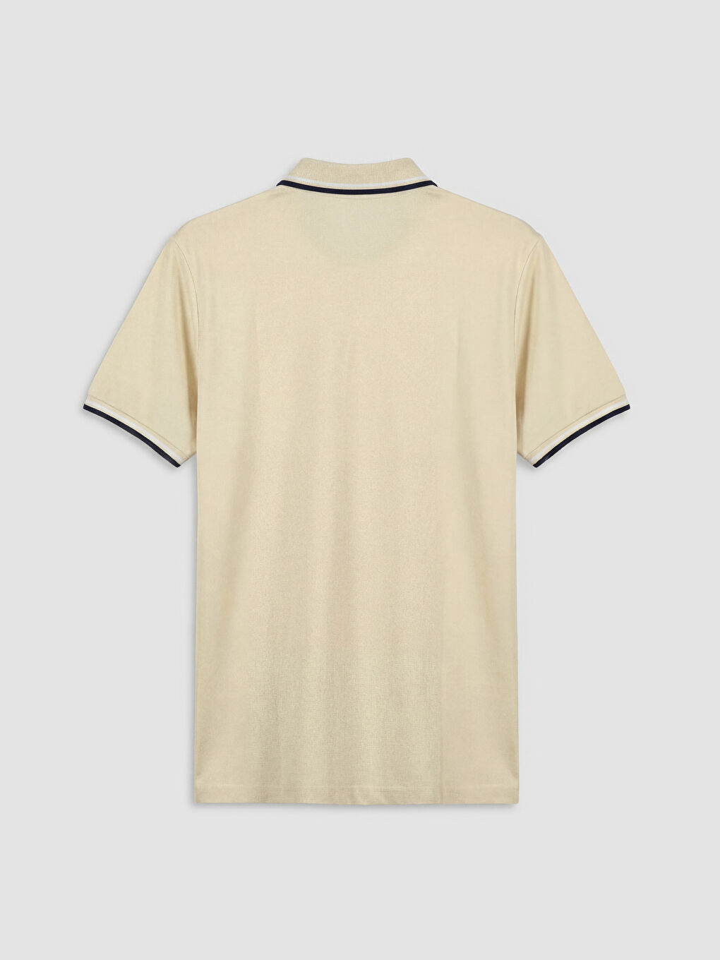 Bej Polo Yaka Pike Erkek Tişört-1