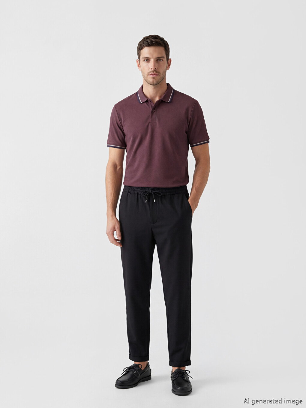 Polo Collar Pique Men's T-Shirt-1