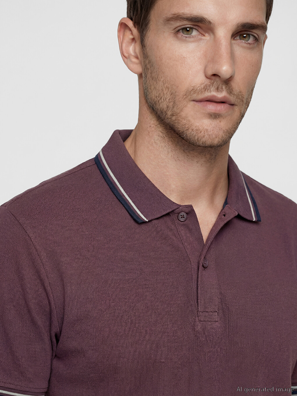 Polo Collar Pique Men's T-Shirt-2