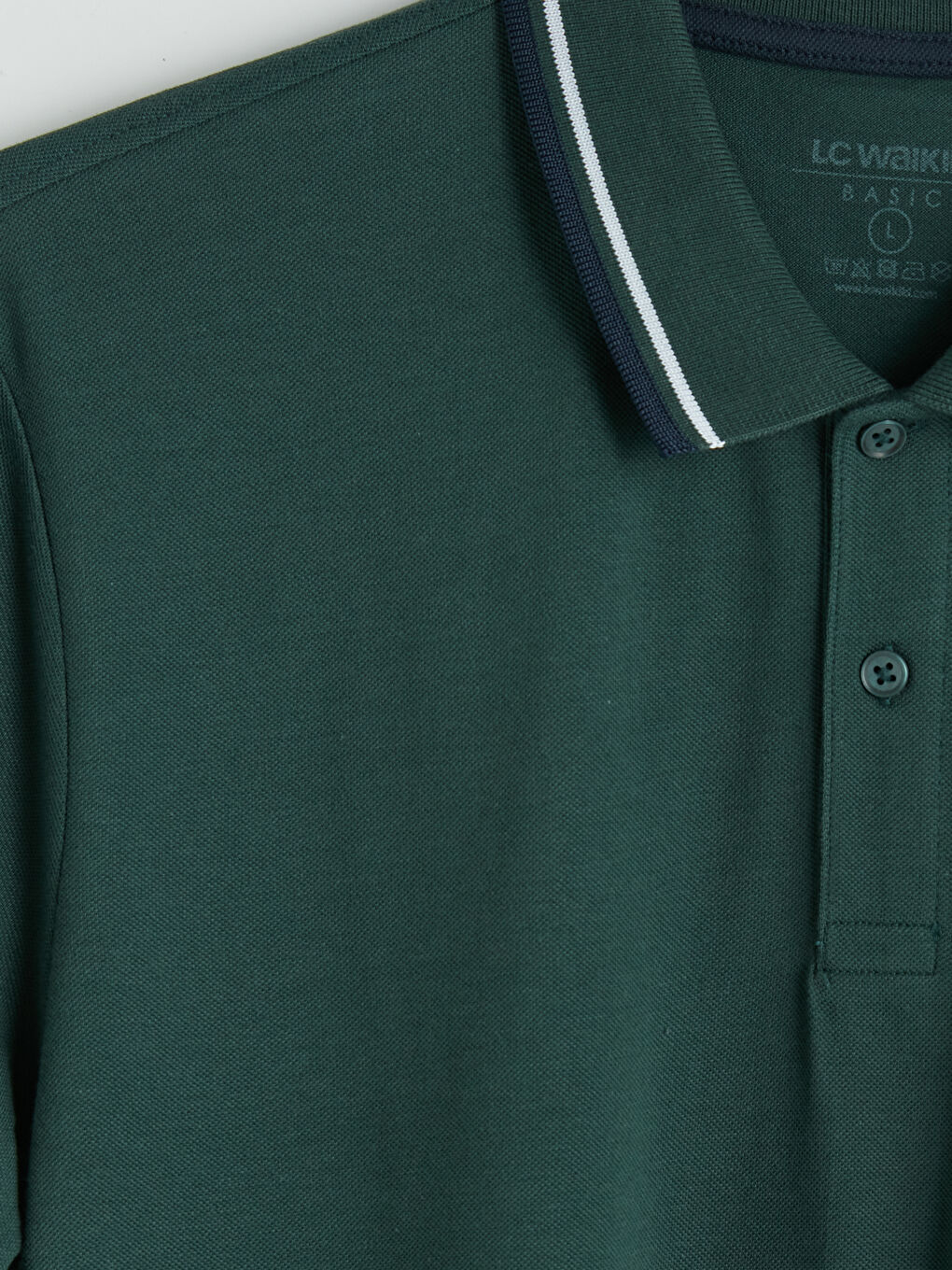 Yeşil Polo Yaka Pike Erkek Tişört-1