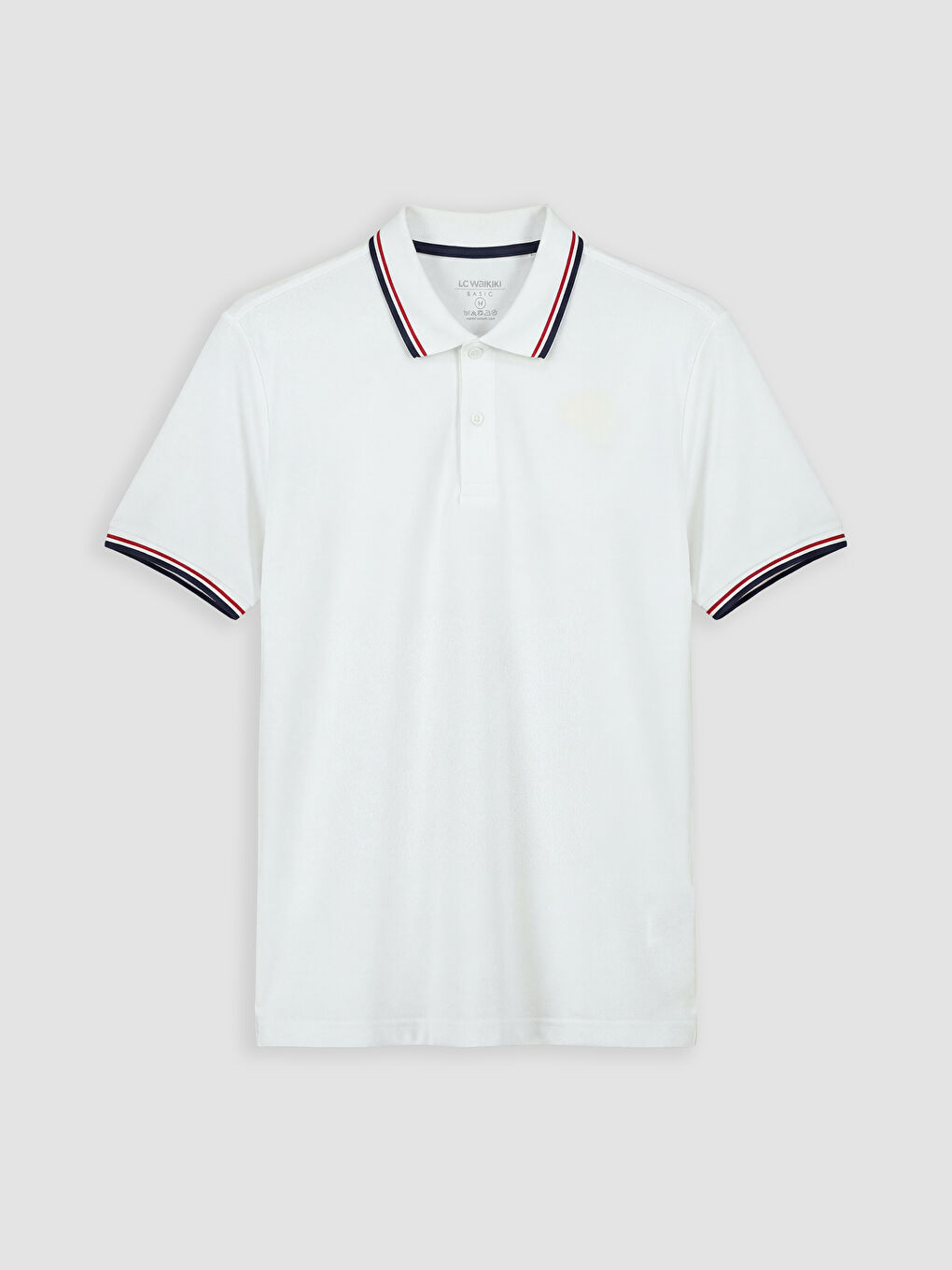 Beyaz Polo Yaka Pike Erkek Tişört