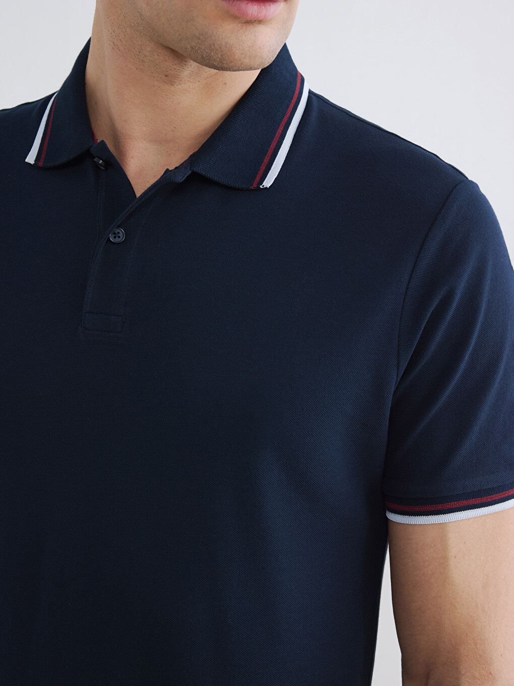 Polo Collar Pique Men's T-Shirt-3