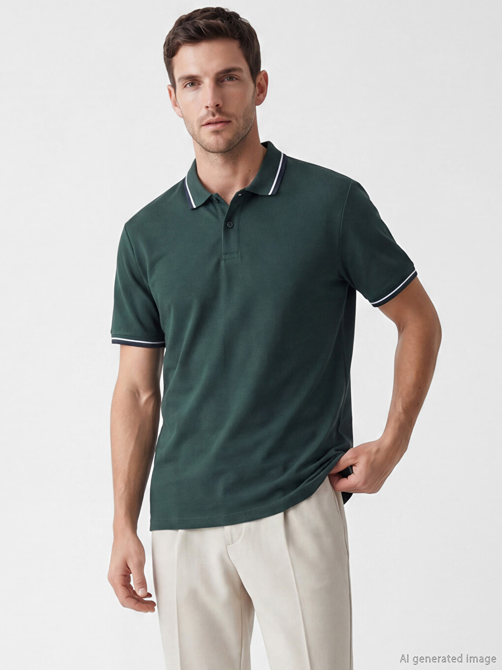 Polo Collar Pique Men's T-Shirt