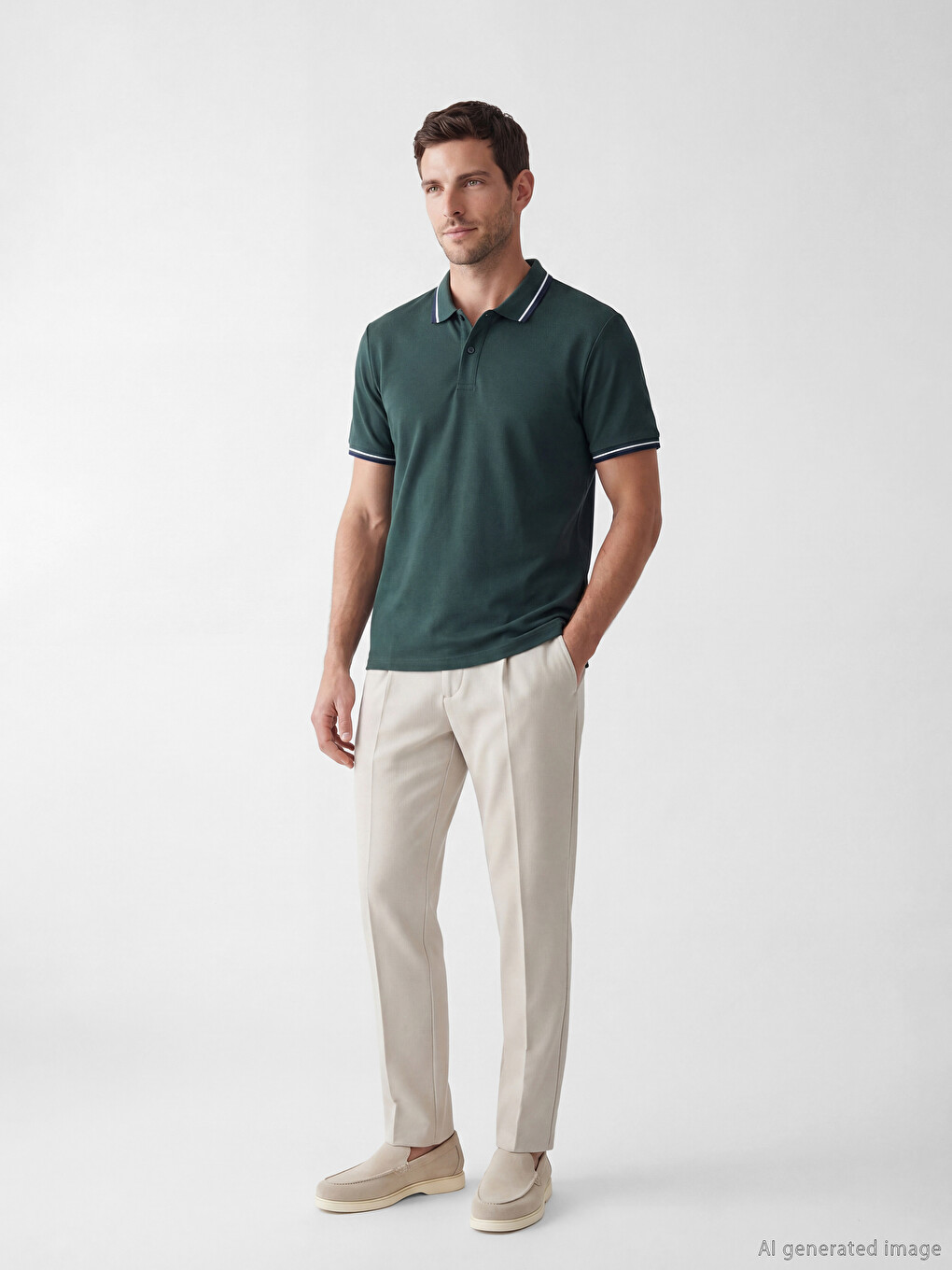 Polo Collar Pique Men's T-Shirt-1