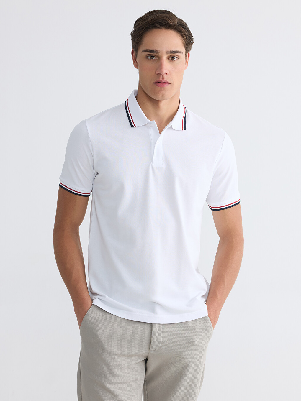 Polo Collar Pique Men's T-Shirt