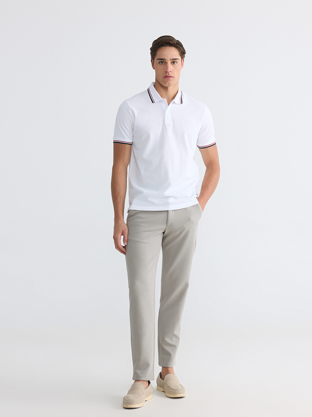 Polo Collar Pique Men's T-Shirt-1