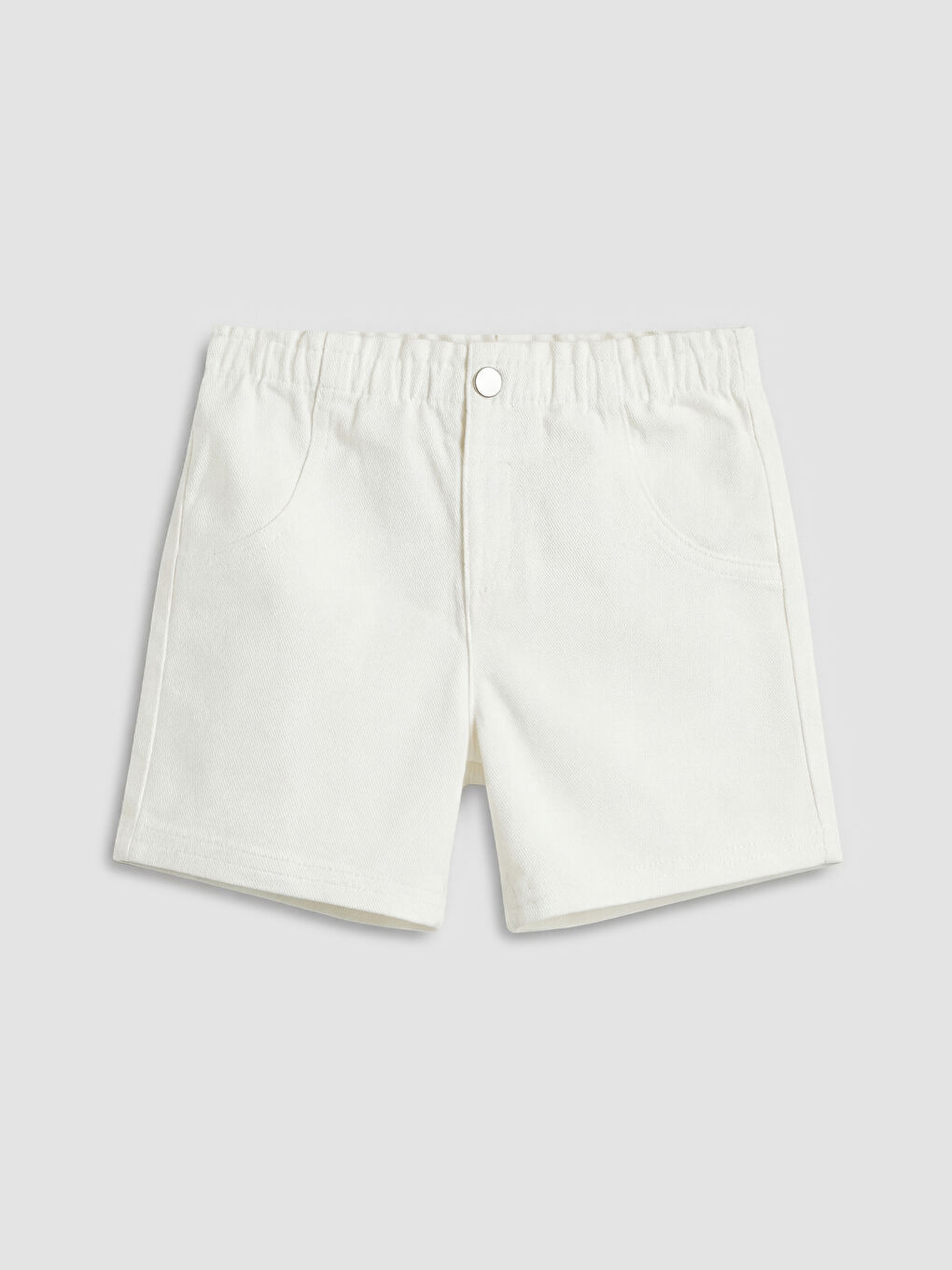 Ekru Kız Bebek Gabardin Şort