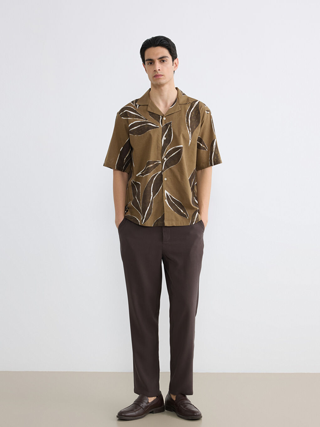 Άνδρας ΚΑΦΕ Πουκάμισο-1