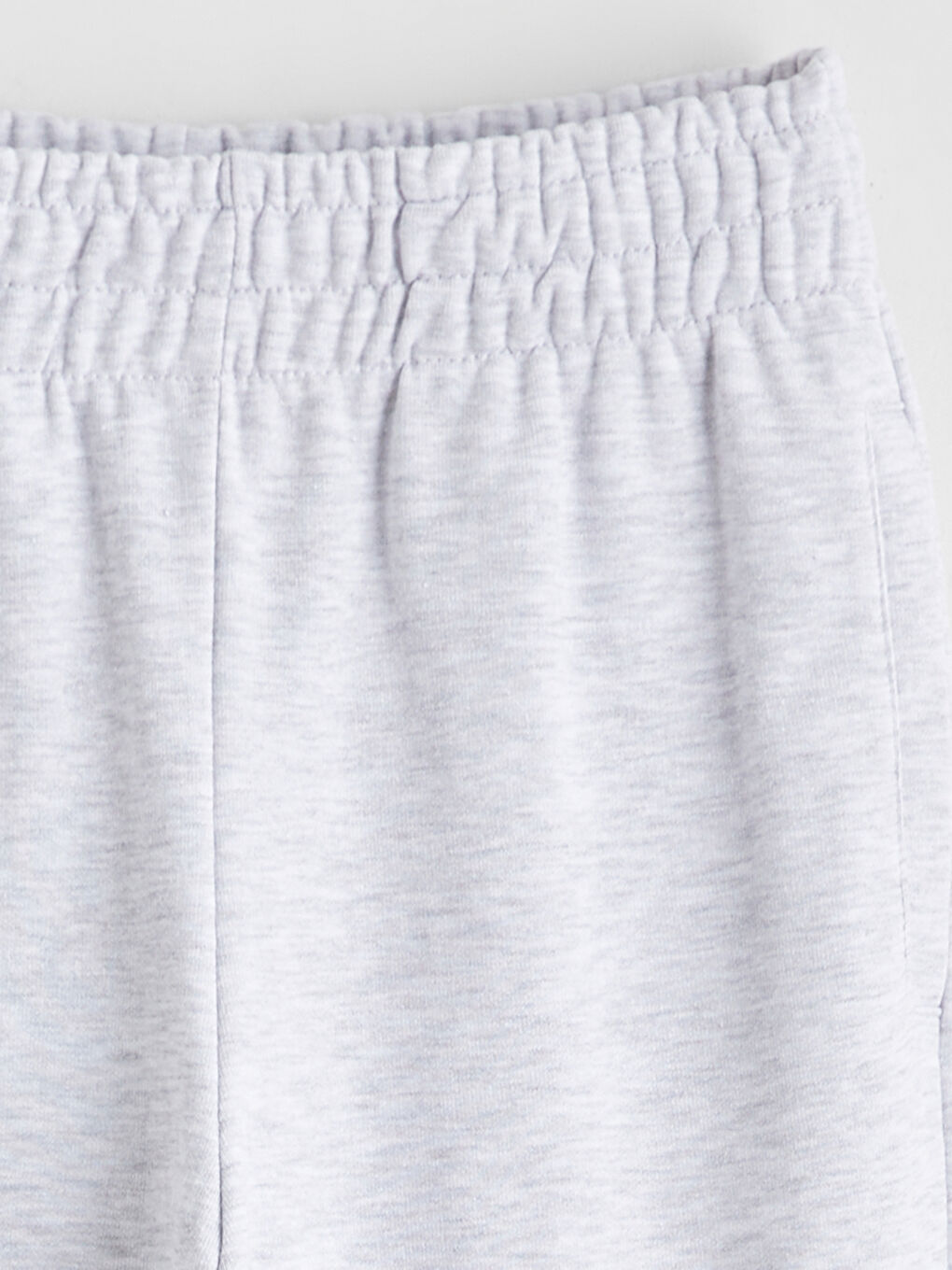 Gri Beli Lastikli Kadın Jogger Eşofman Altı-5