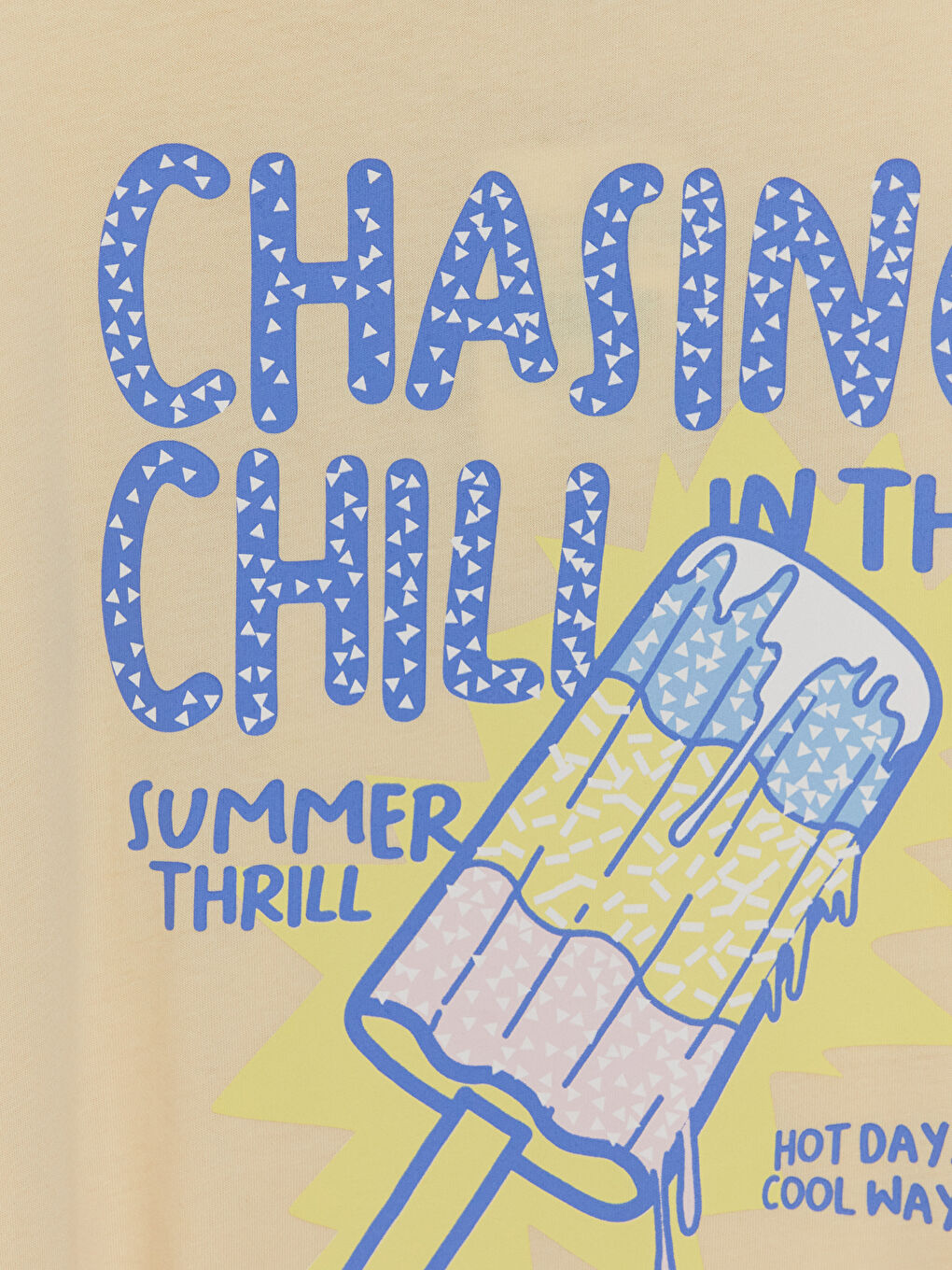 Sarı Baskılı Kız Çocuk Tişört-3