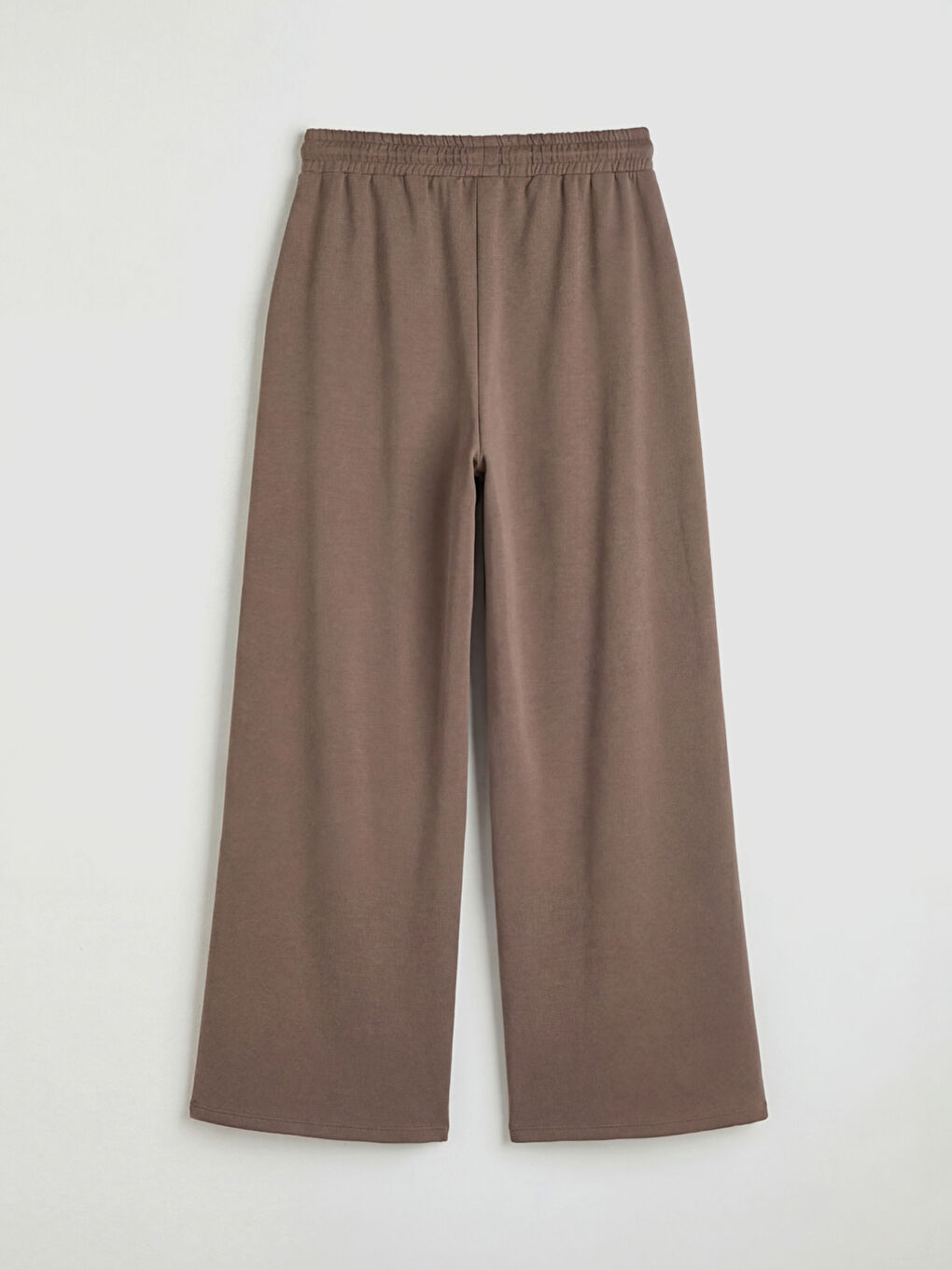 Kahverengi Geniş Paça Soft Touch Kadın Eşofman Altı-5