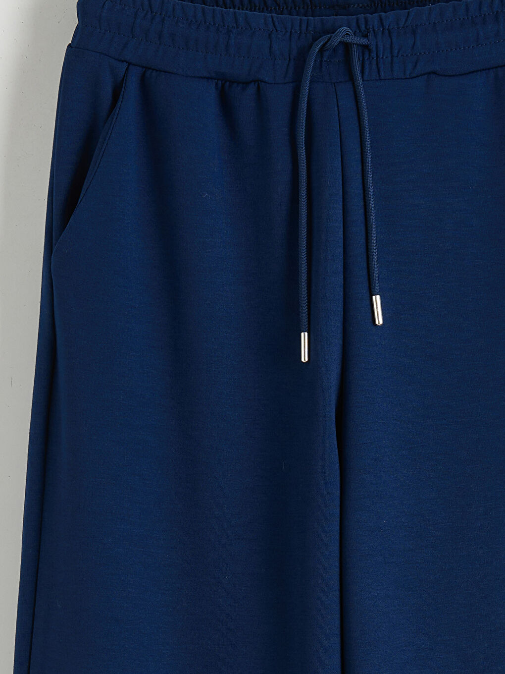 Lacivert Geniş Paça Soft Touch Kadın Eşofman Altı-5