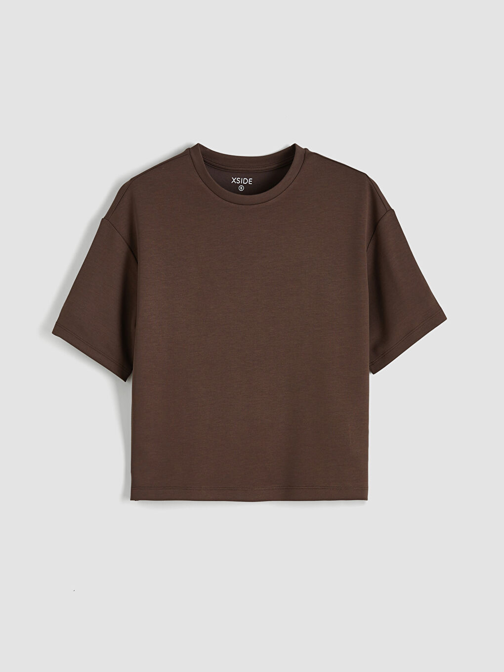 Женская футболка оверсайз с круглым вырезом из мягкой ткани-4