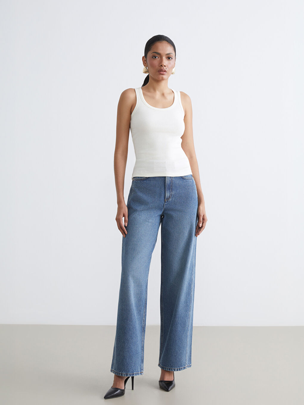 Baggy Fit Kadın Jean Pantolon