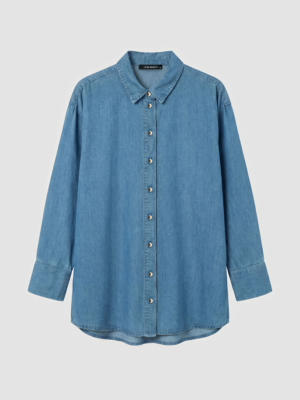 İndigo Kadın Jean Gömlek Tunik-5