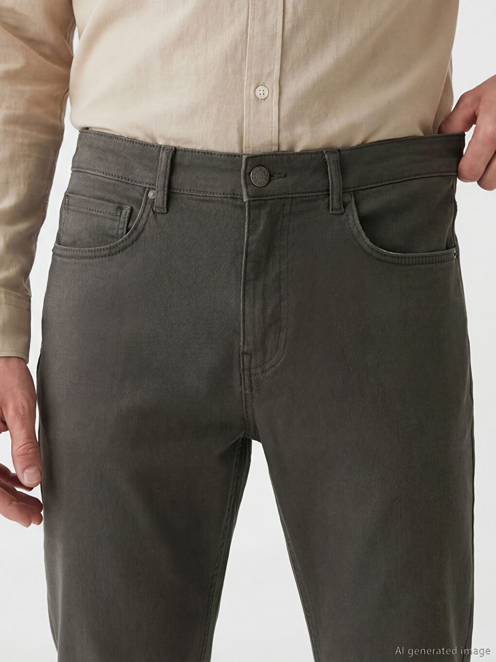 Yeşil 779 Regular Fit Erkek Jean Pantolon-2