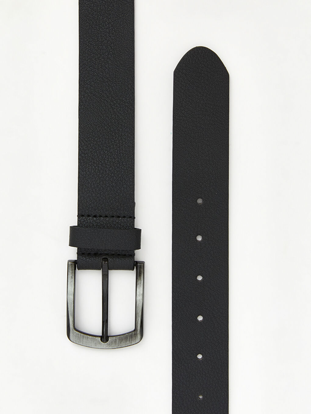 Siyah Deri Görünümlü Erkek Kemer -2