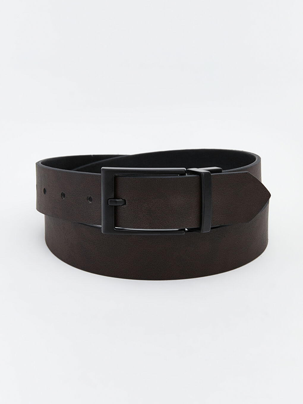 Siyah Deri Görünümlü Erkek Kemer-1