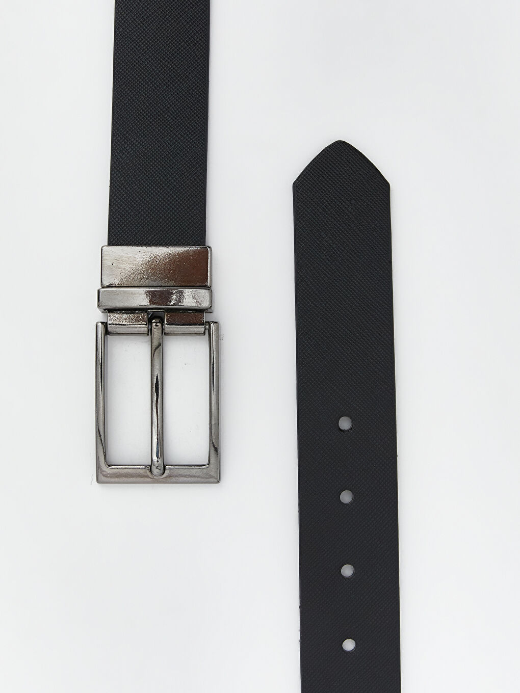 Siyah Deri Görünümlü Erkek Kemer -3