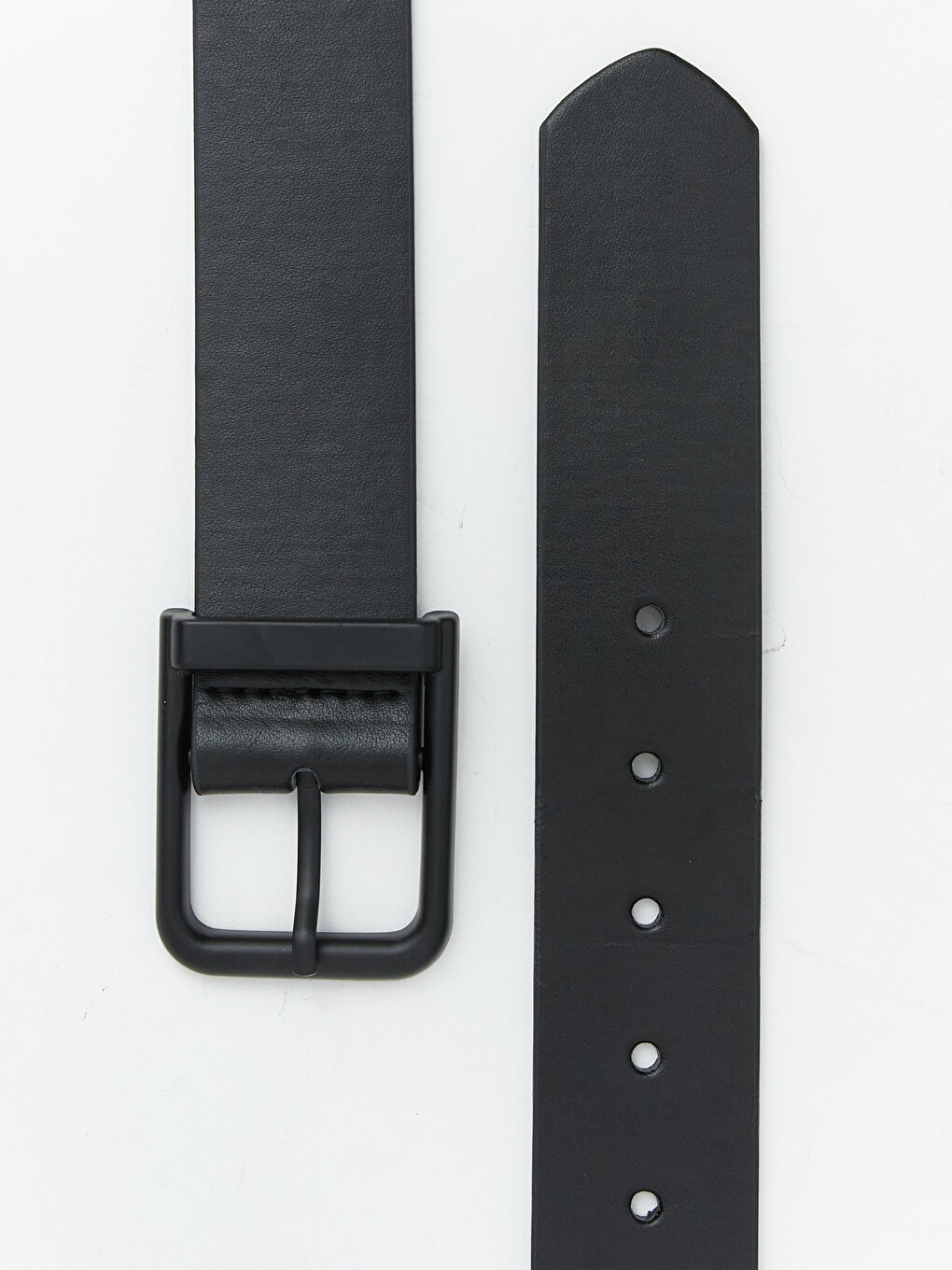 Siyah Deri Görünümlü Erkek Kemer-2