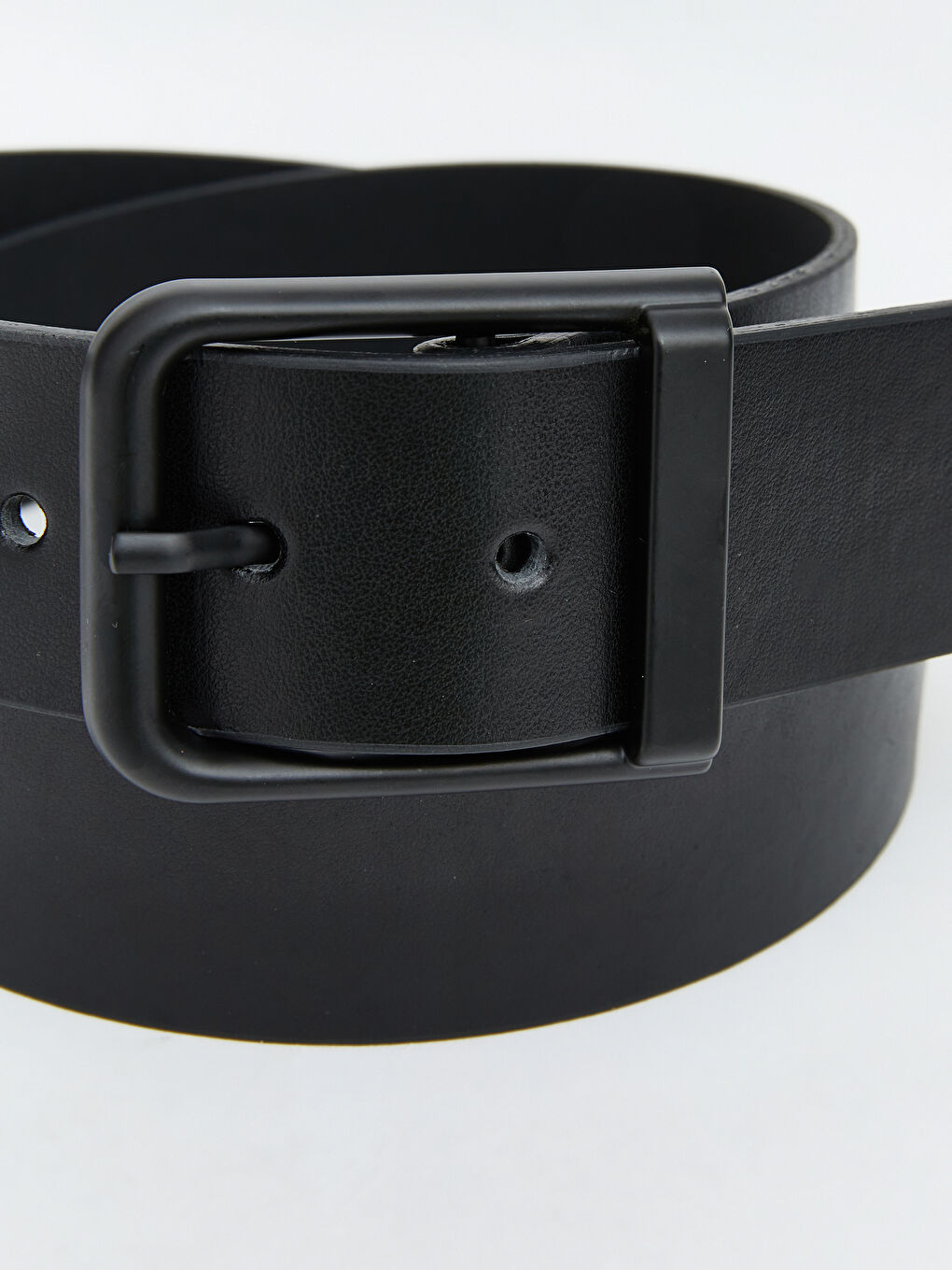 Siyah Deri Görünümlü Erkek Kemer-3