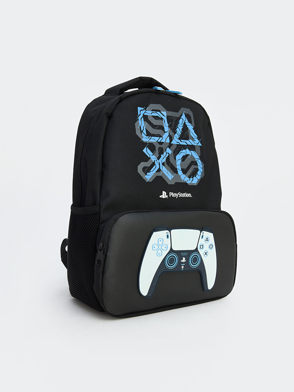 Siyah PlayStation Baskılı Erkek Çocuk Sırt Çantası-1