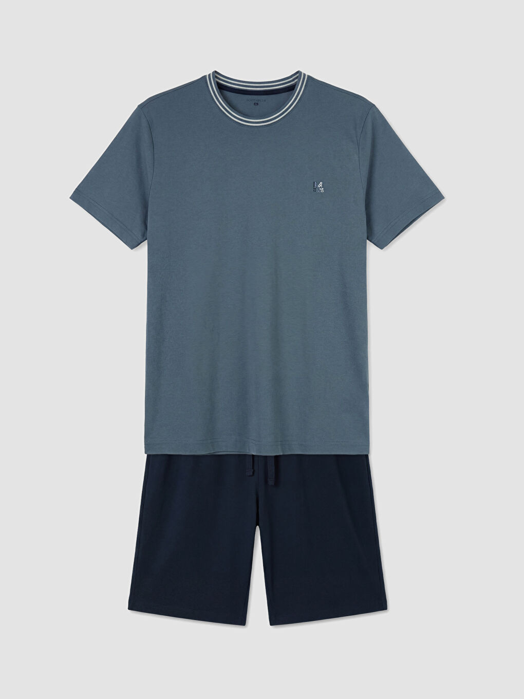 İndigo Standart Kalıp Erkek Şortlu Pijama Takımı