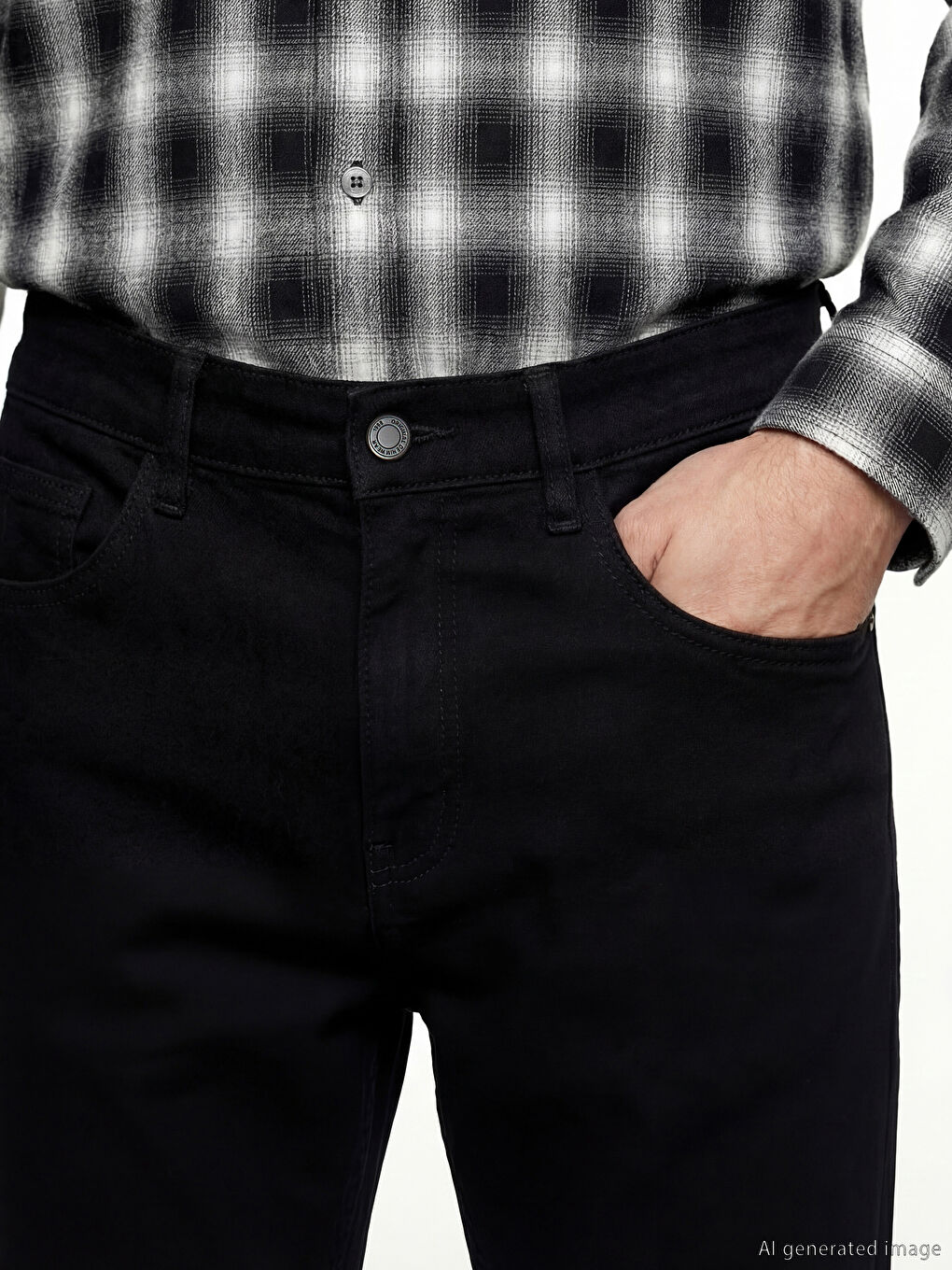 Siyah 779 Regular Fit Erkek Jean Pantolon-2