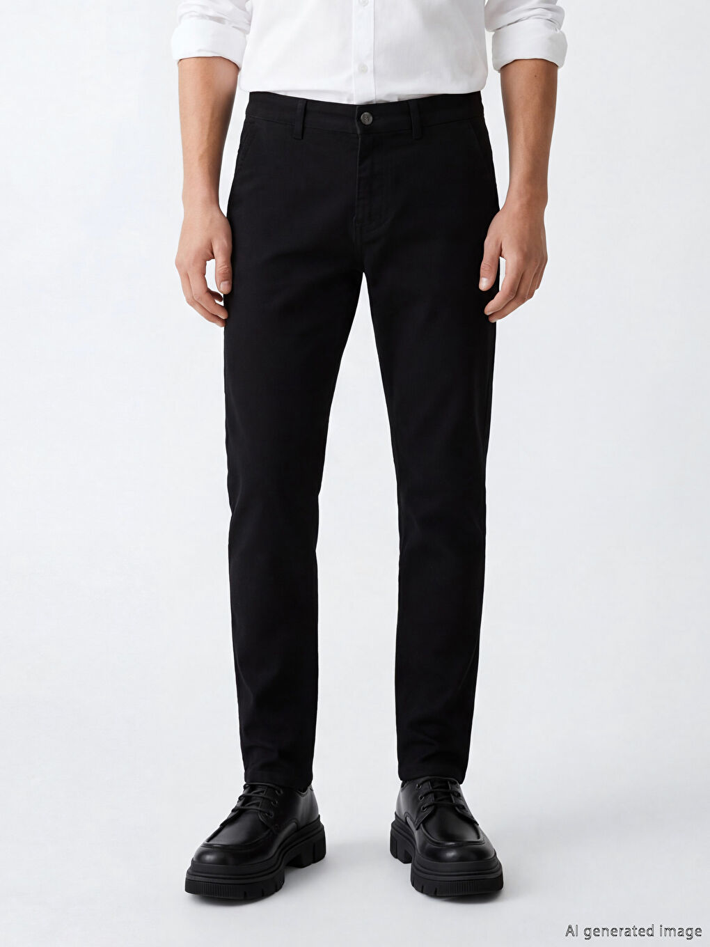 Siyah 880 Chino Fit Erkek Jean Pantolon-1