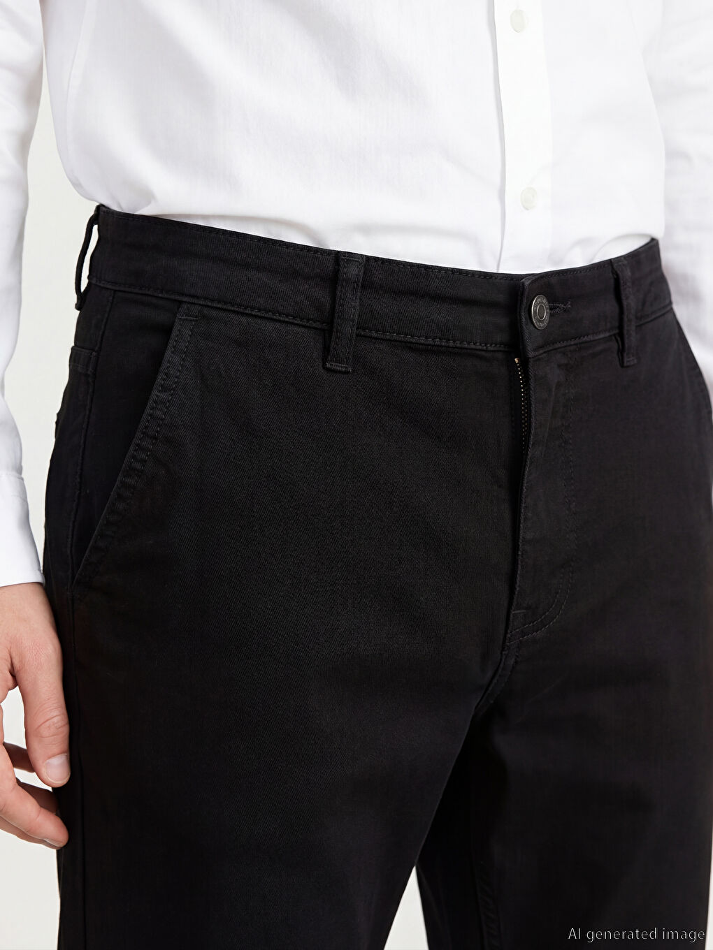 Siyah 880 Chino Fit Erkek Jean Pantolon-2